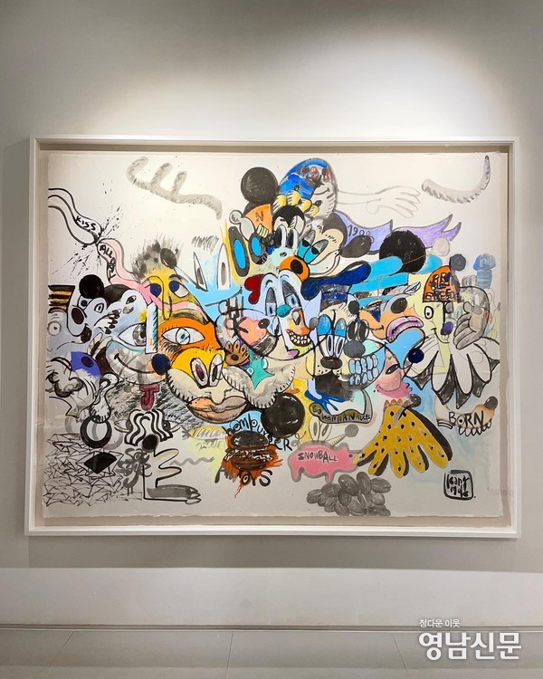 강목(Kangmok)의 : 한지 위 먹물과 기름 170.5cm x 137cm _ 2021